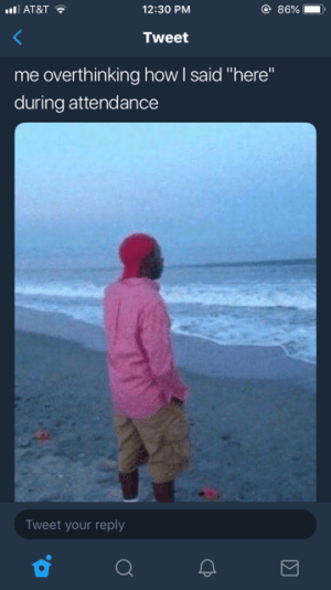 Saying "Here" during Attendance